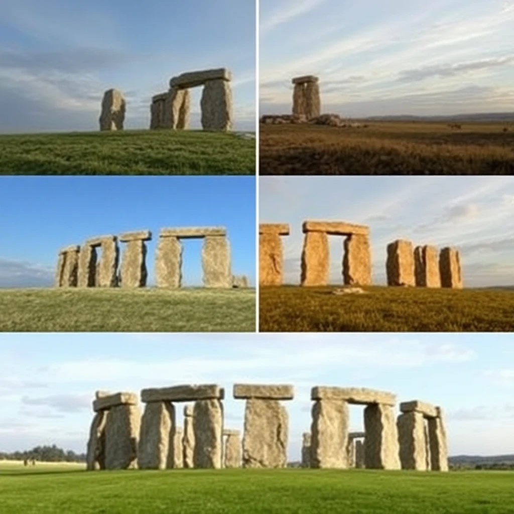 Una imagen de la formación rocosa marciana, comparada con Stonehenge.