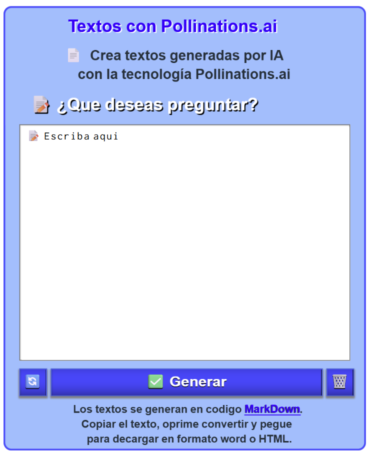 IA Qué desea preguntar